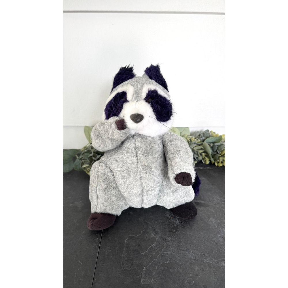 Vintage Hallmark Cards plush raccoon stuffed animal 90s retro toy
